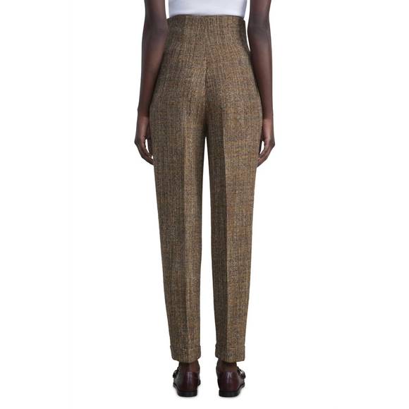 NEW LAFAYETTE 148 waverly wool pant in curry multi - Picture 3 of 5